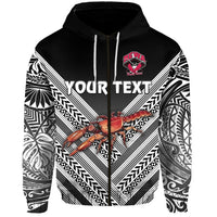 Custom Fiji Rewa Rugby Union Zip Hoodie Creative Style Black LT8 - Wonder Print Shop