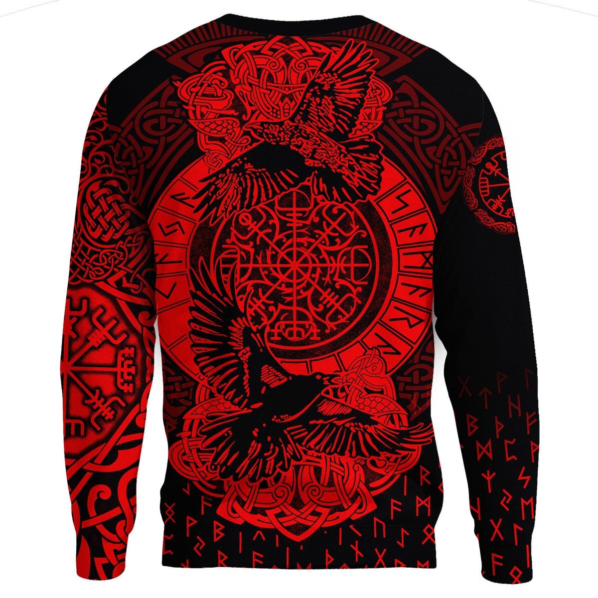 Viking Sweatshirt - Nordic Raven Tattoos RLT12 - Wonder Print Shop