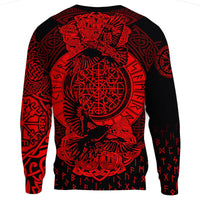 Viking Sweatshirt - Nordic Raven Tattoos RLT12 - Wonder Print Shop