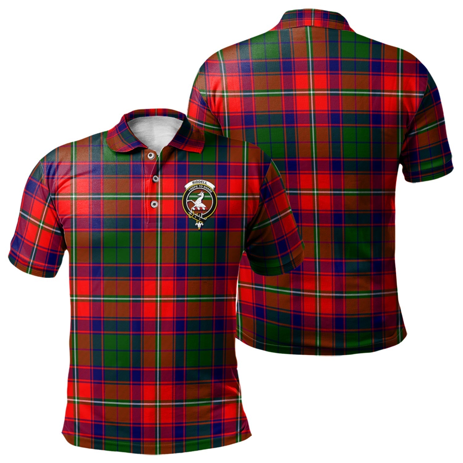 scottish-riddell-clan-crest-tartan-polo-shirt