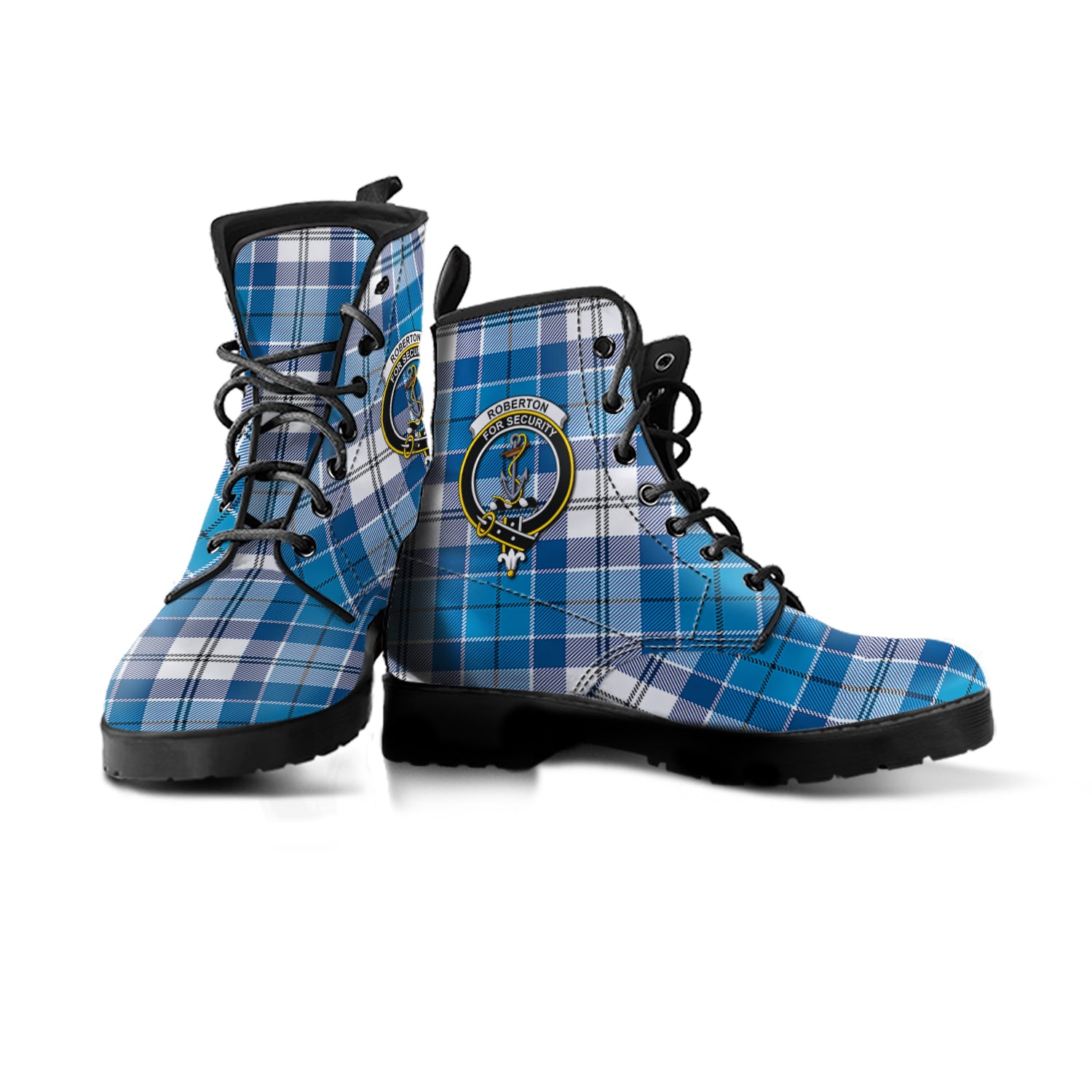 scottish-roberton-clan-crest-tartan-leather-boots