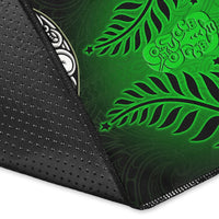 New Zealand Maori Area Rug Manaia Paua Shell Glitter Green LT4 - Wonder Print Shop