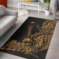Hawaii Polynesian Area Rug Ukulele Gold LT13 - Wonder Print Shop