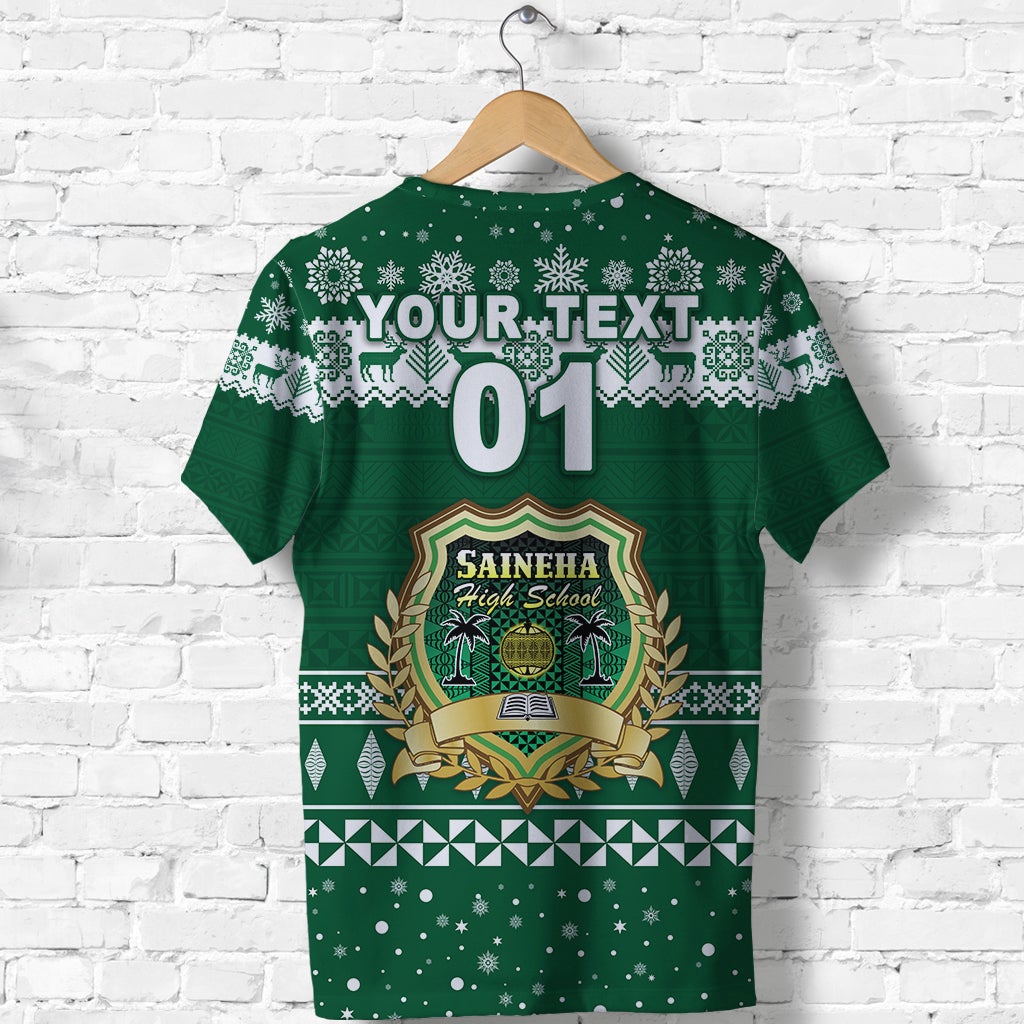 Custom Saineha High School Christmas T Shirt Simple Style LT8 - Wonder Print Shop