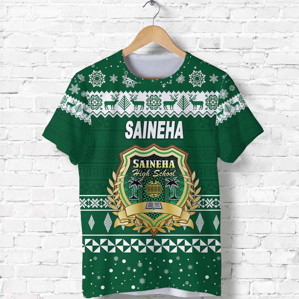Custom Saineha High School Christmas T Shirt Simple Style LT8 - Wonder Print Shop