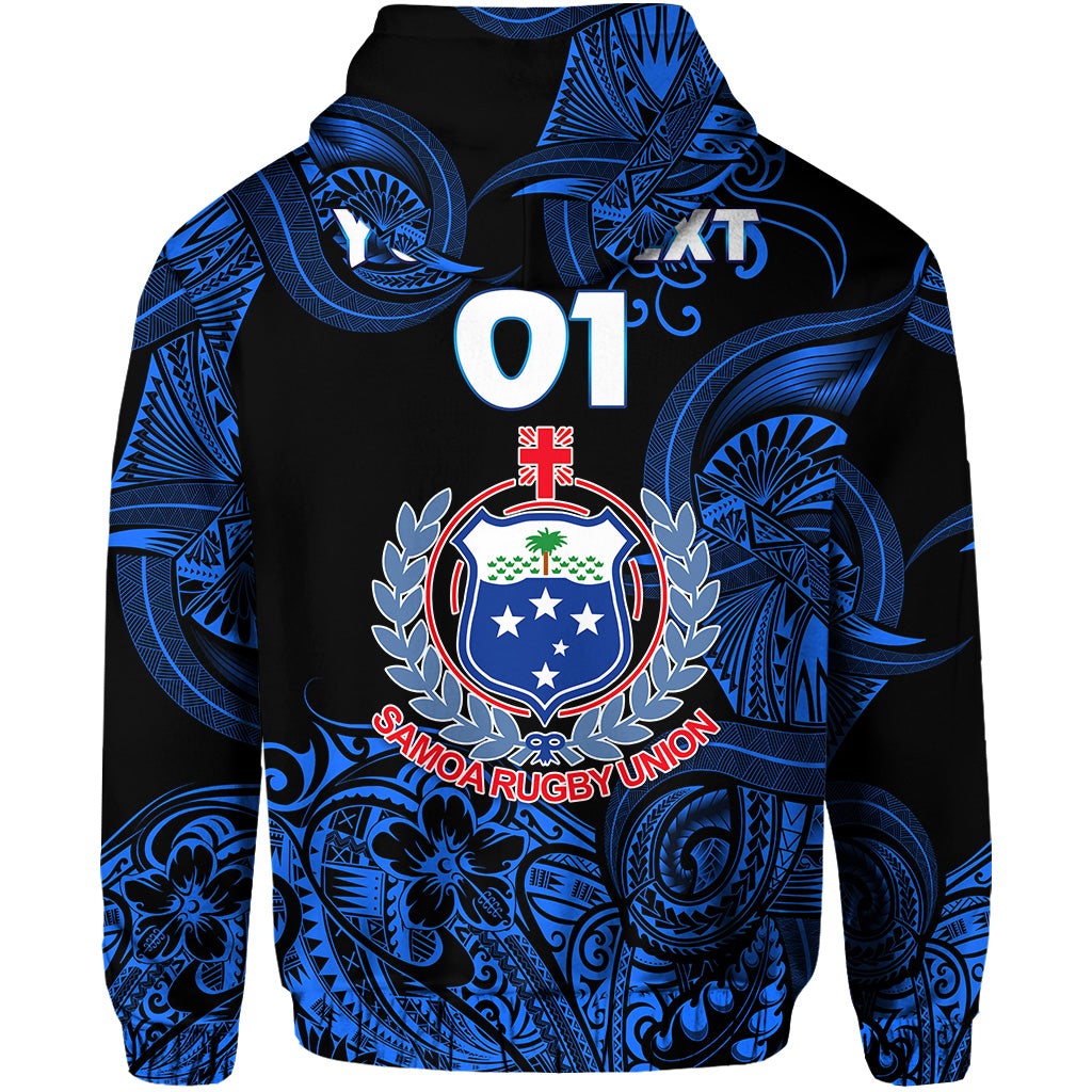 Custom Samoa Manu Zip Hoodie Rugby Unique Style Black LT8 - Wonder Print Shop