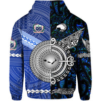 Samoa and New Zealand Hoodie Together Blue LT8 - Wonder Print Shop