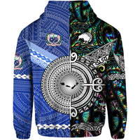 Samoa and New Zealand Hoodie Together Paua Shell LT8 - Wonder Print Shop