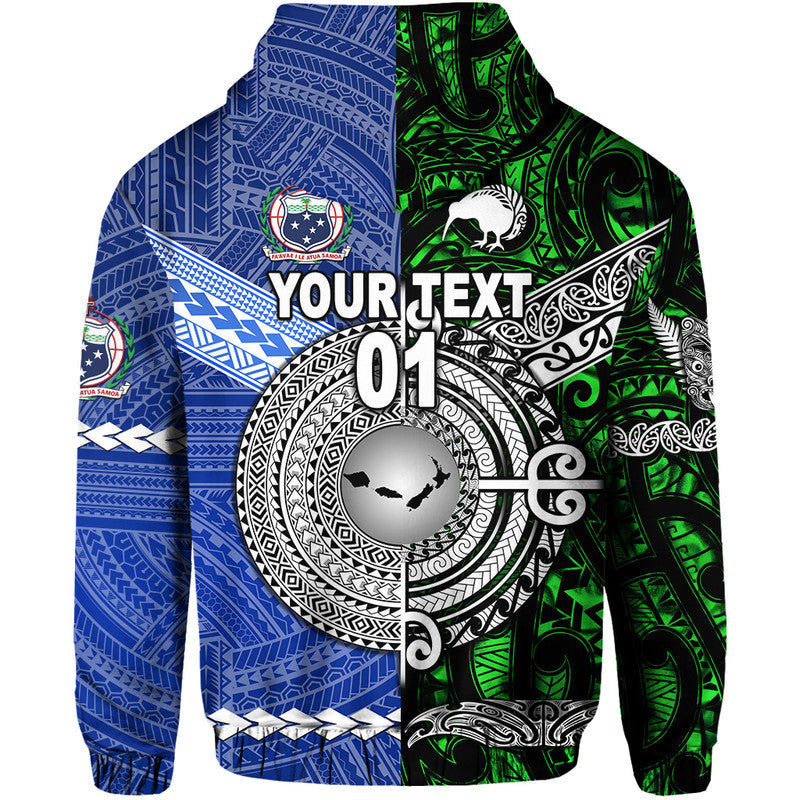 Custom Samoa And New Zealand Hoodie Together Green LT8 - Wonder Print Shop