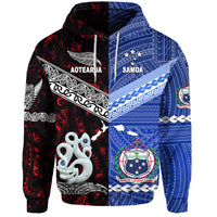 Samoa and New Zealand Hoodie Together Red LT8 - Wonder Print Shop