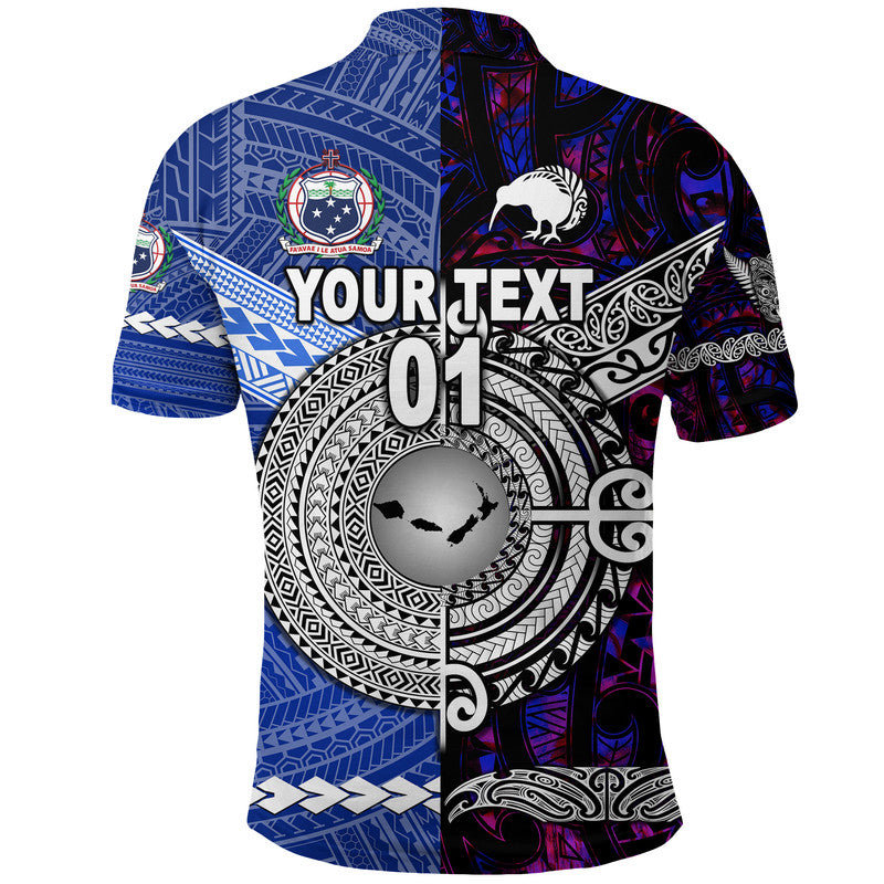 Custom Samoa New Zealand Polo Shirt Together Purple LT8 - Wonder Print Shop