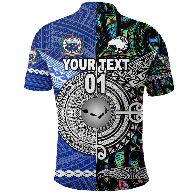 Custom Samoa New Zealand Polo Shirt Together Paua Shell LT8 - Wonder Print Shop