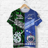 Custom Samoa And New Zealand T Shirt Together Green LT8 - Wonder Print Shop