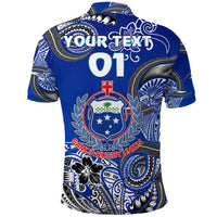 Custom Samoa Manu Polo Shirt Rugby Unique Style Blue White LT8 - Wonder Print Shop