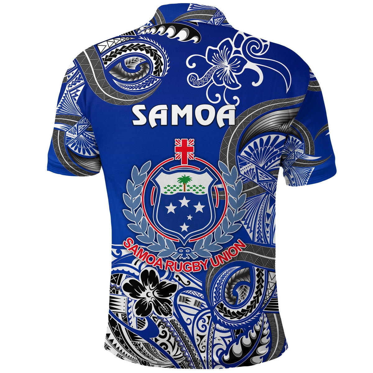 Samoa Manu Polo Shirt Rugby Unique Style Blue White LT8 - Wonder Print Shop