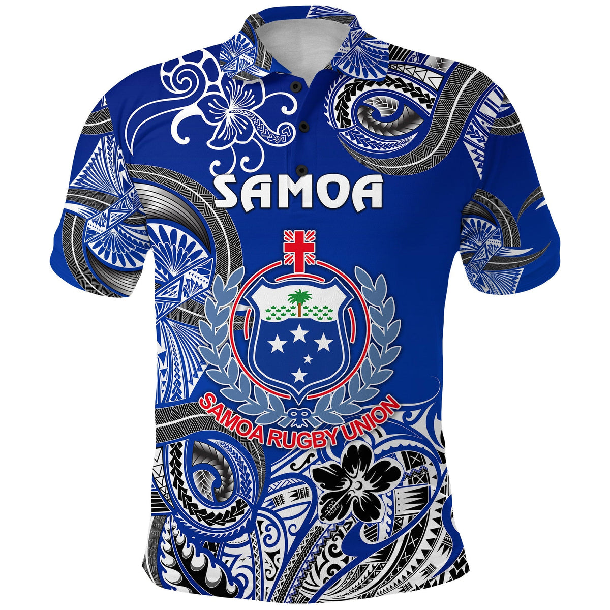 Custom Samoa Manu Polo Shirt Rugby Unique Style Blue White LT8 - Wonder Print Shop