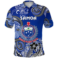 Custom Samoa Manu Polo Shirt Rugby Unique Style Blue White LT8 - Wonder Print Shop