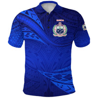 Manu Samoa Rugby Polo Shirt Unique Version Full Blue - Wonder Print Shop