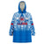 Samoa Rugby Toa Samoa Polynesian Pacific Blue Version Wearable Blanket Hoodie - Wonder Print Shop