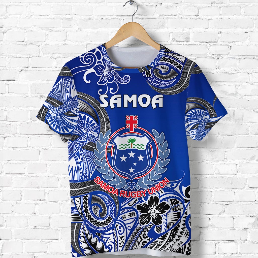 Samoa Manu T Shirt Rugby Unique Style Blue White LT8 - Wonder Print Shop