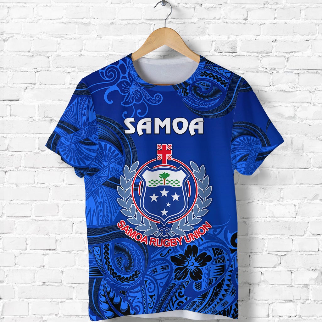 Custom Samoa Manu T Shirt Rugby Unique Style Full Blue LT8 - Wonder Print Shop