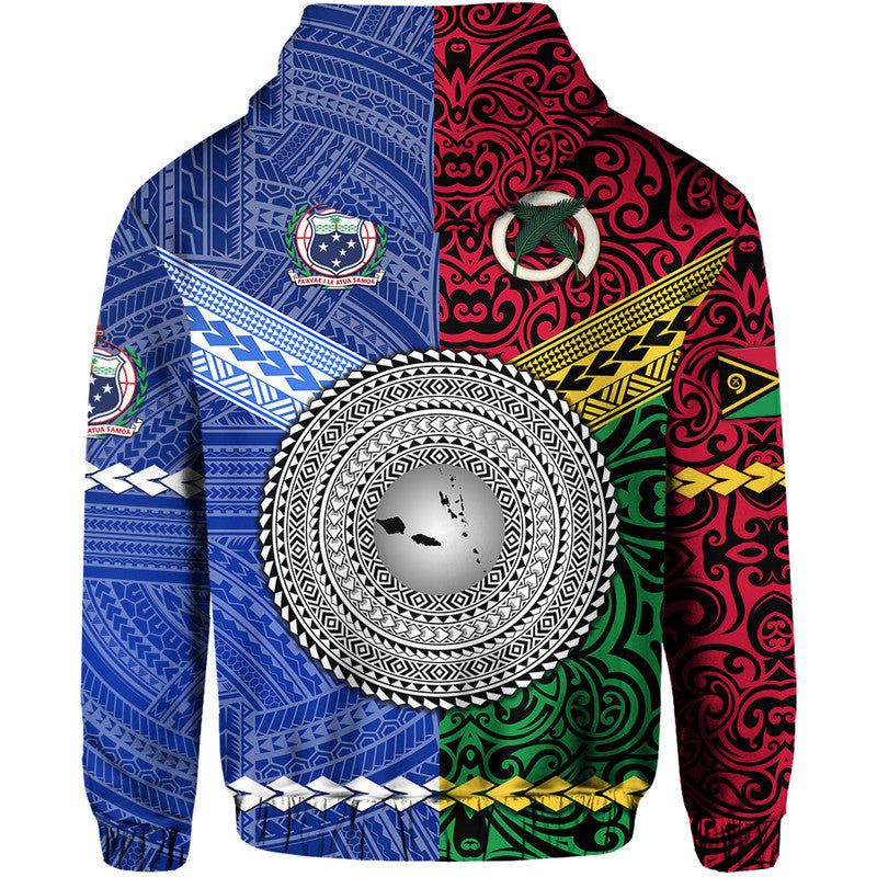 Samoa and Vanuatu Hoodie Together LT8 - Wonder Print Shop