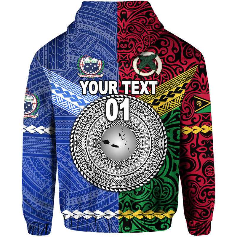 Custom Samoa And Vanuatu Hoodie Together LT8 - Wonder Print Shop