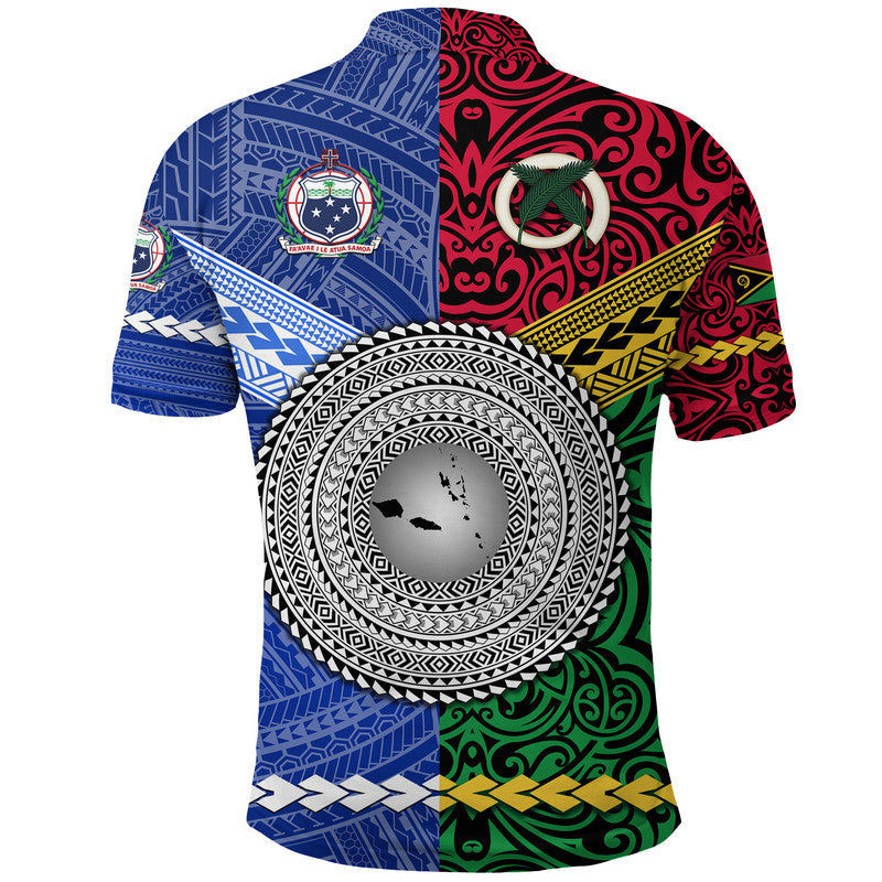 Samoa Vanuatu Polo Shirt Together LT8 - Wonder Print Shop