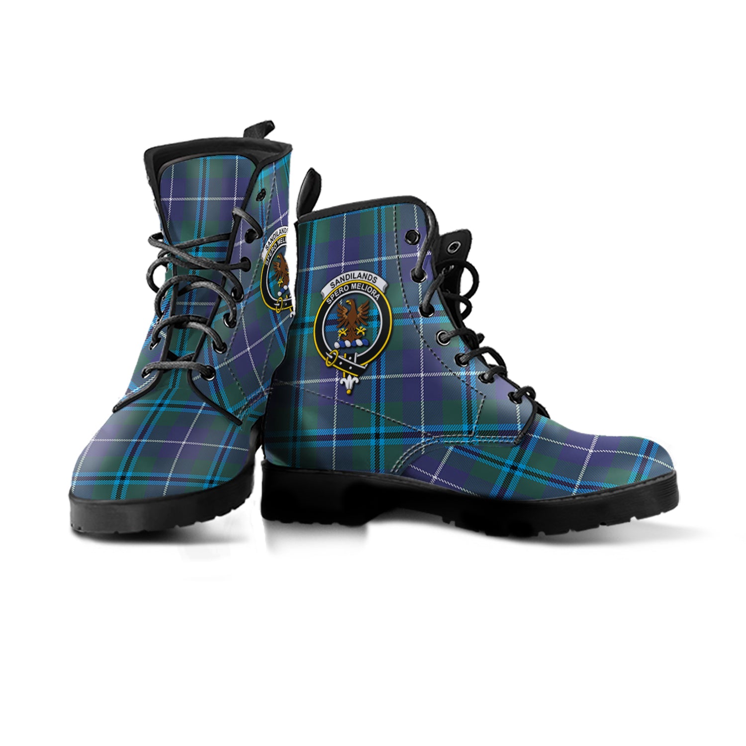 scottish-sandilands-clan-crest-tartan-leather-boots