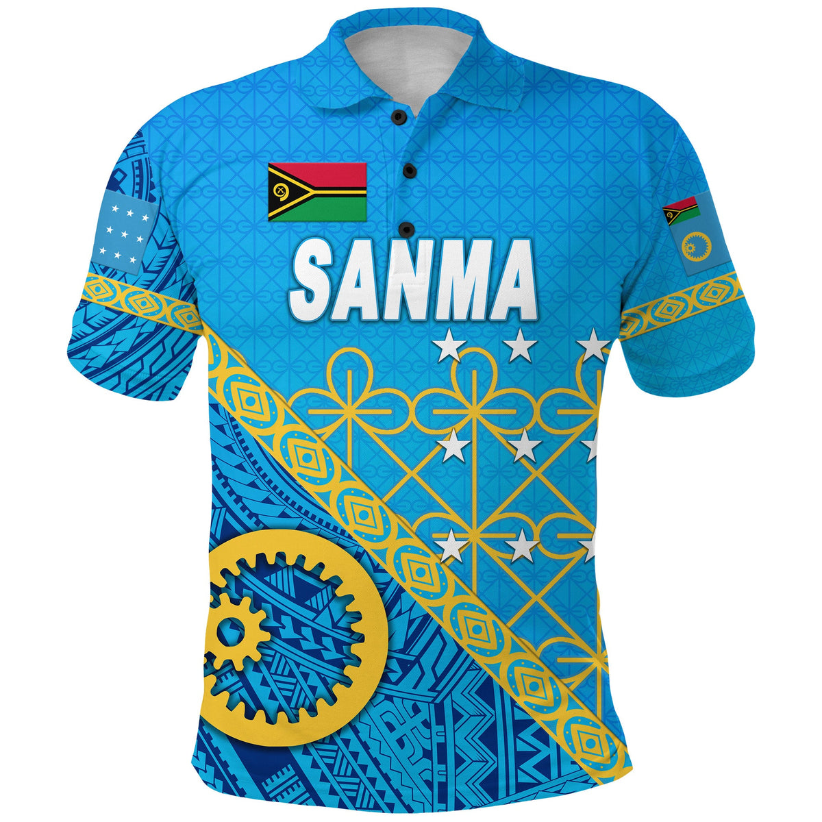 Sanma Province Polo Shirt Vanuatu Pattern Unique Style NO.1 LT8 - Wonder Print Shop
