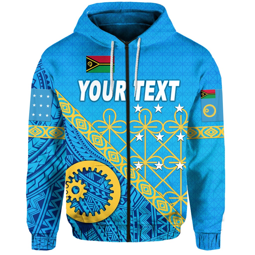 Custom Sanma Province Zip Hoodie Vanuatu Pattern Unique Style LT8 - Wonder Print Shop