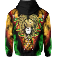 African Hoodie Africa Reggae Rastafarian King Flag Lion Pullover - Wonder Print Shop