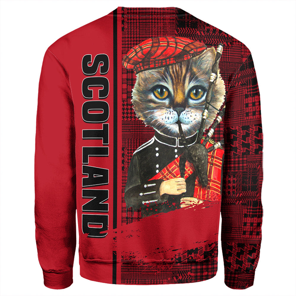 Scotland Cat Bagpipes Sweatshirt RLT12 - Wonder Print Shop