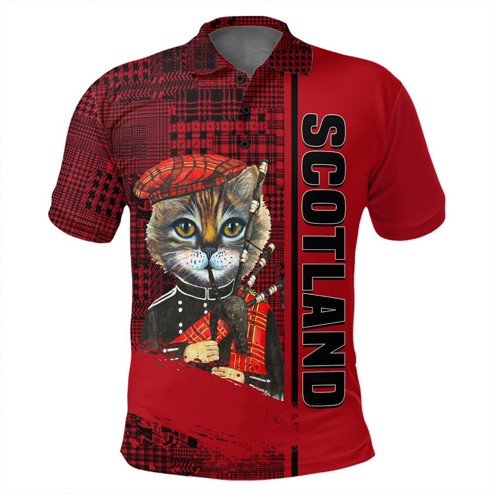 Scotland Cat Bagpipes Polo Shirt RLT12 - Wonder Print Shop
