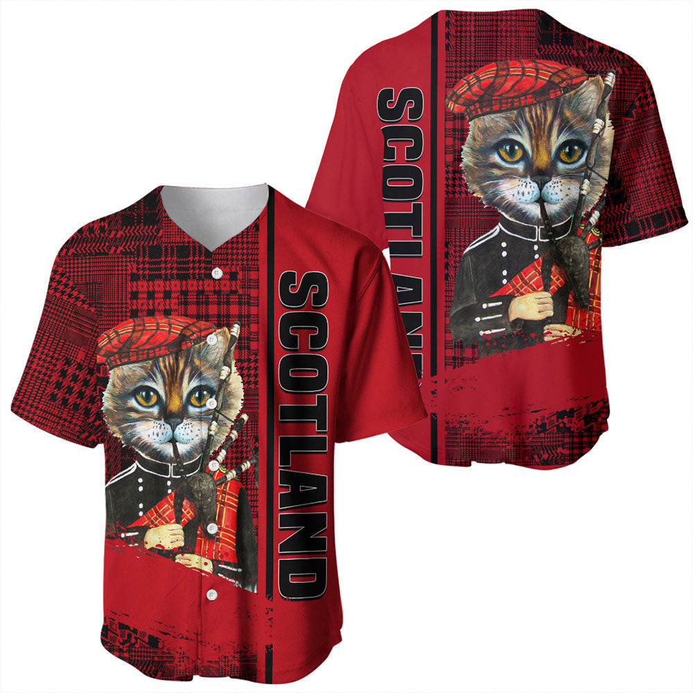 Scotland Cat Bagpipes Baseball Jersey RLT12 - Wonder Print Shop