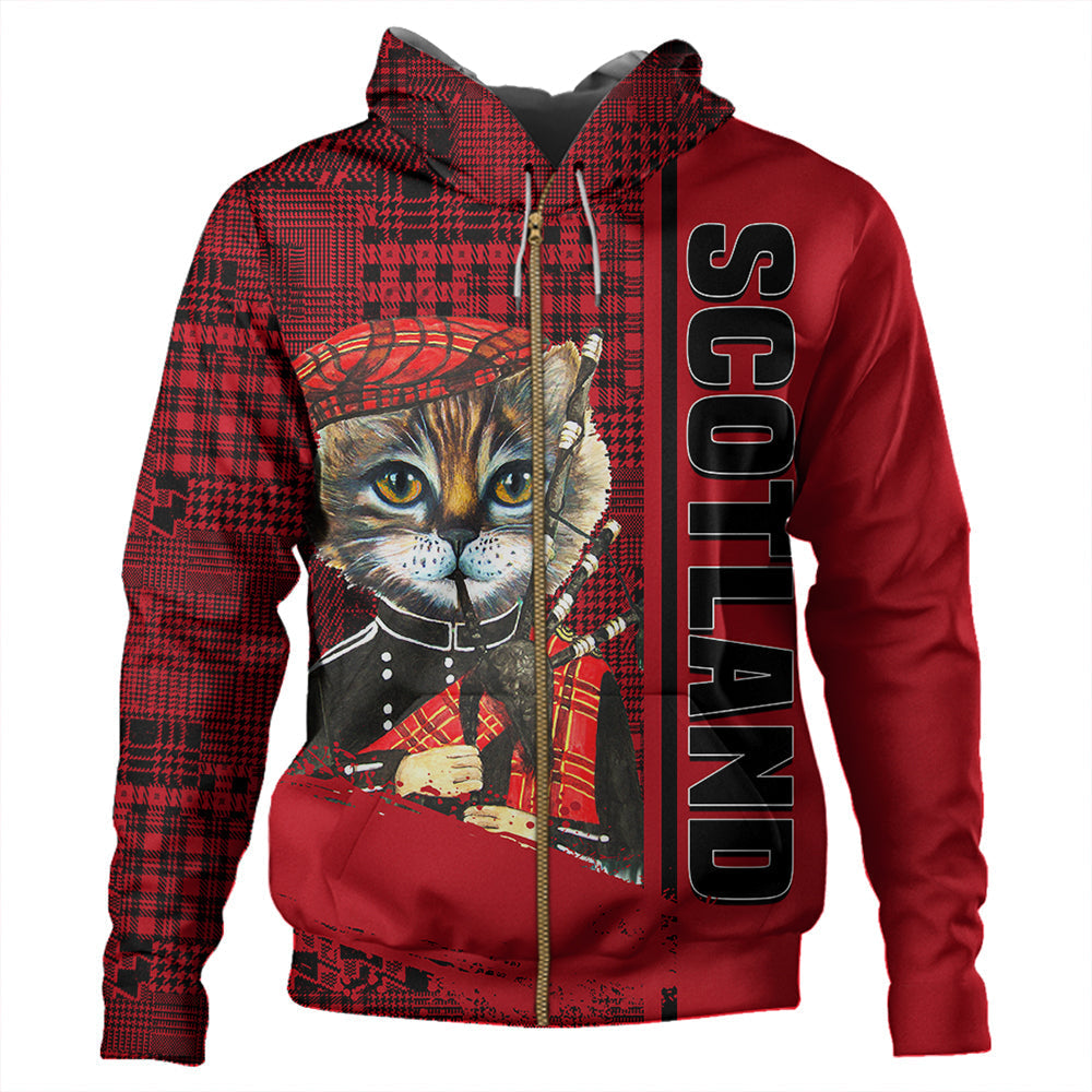 Scotland Cat Bagpipes Zip Hoodie RLT12 - Wonder Print Shop
