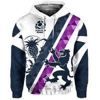 Scotland Rugby Hoodie Scottish Thistle White LT8 - Wonder Print Shop