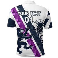 Custom Scotland Rugby Polo Shirt Scottish Thistle White LT8 - Wonder Print Shop