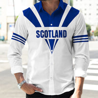 ( Custom Personalized ) Scotland Royal Blue Long Sleeve Button Shirt RLT12 - Wonder Print Shop