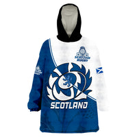 Scotland Rugby Scottish Coat Of Arms Mix Thistle Newest Version Wearable Blanket Hoodie - Wonder Print Shop