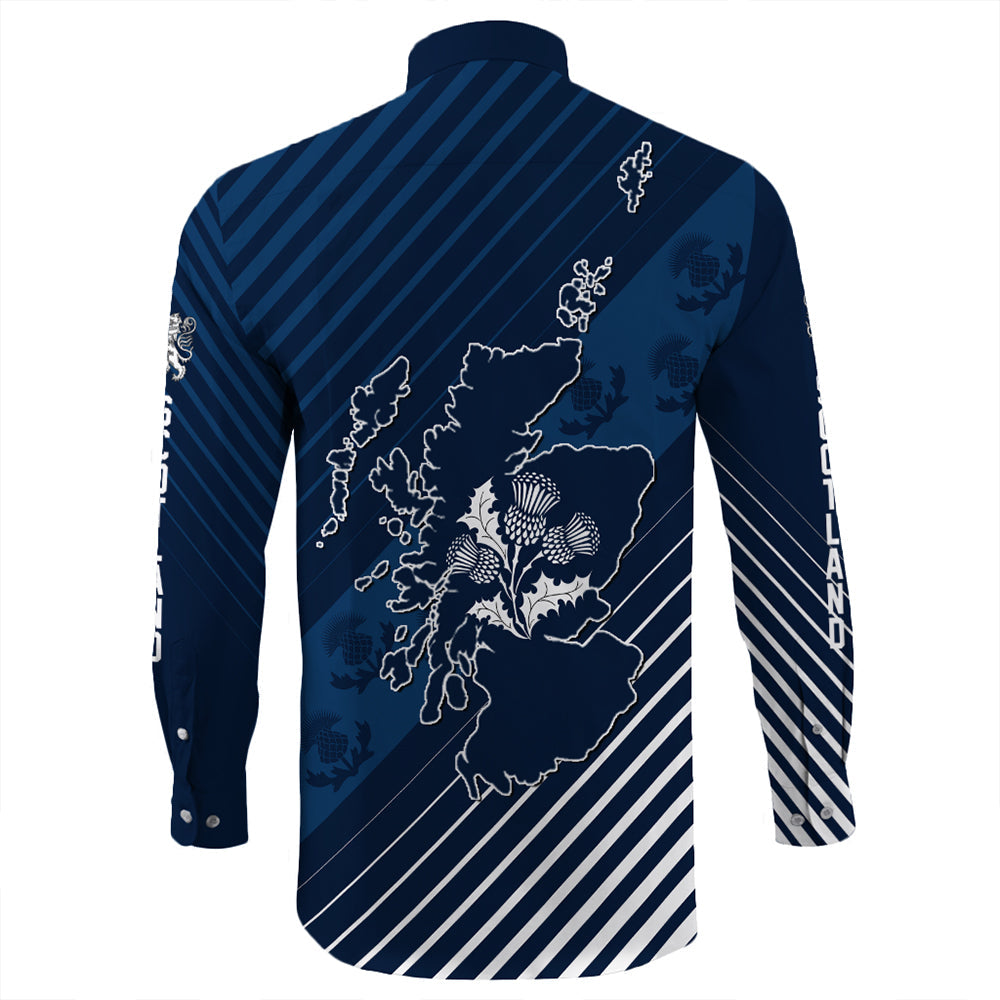Scotland Thistle Classic Long Sleeve Button Shirt RLT12 - Wonder Print Shop