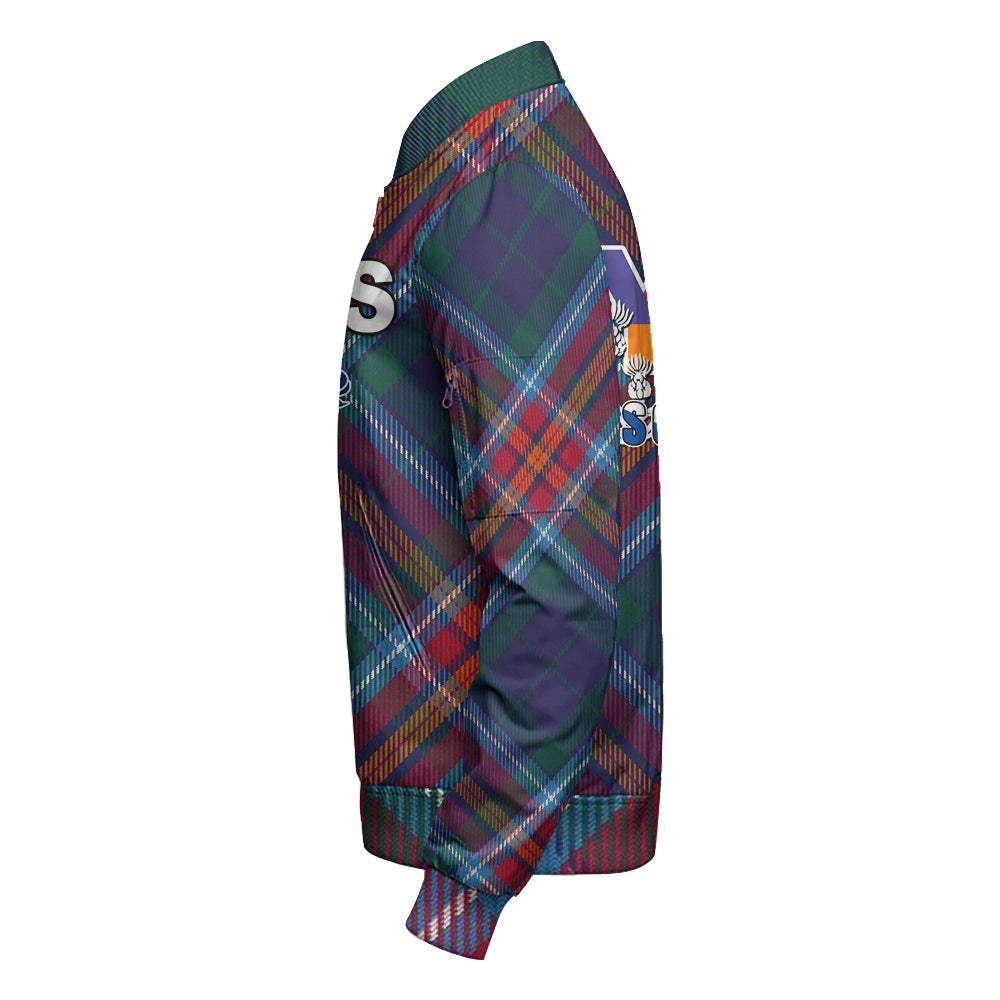 Scotland Tartan Yes Sleeve Zip Bomber Jacket RLT12 - Wonder Print Shop