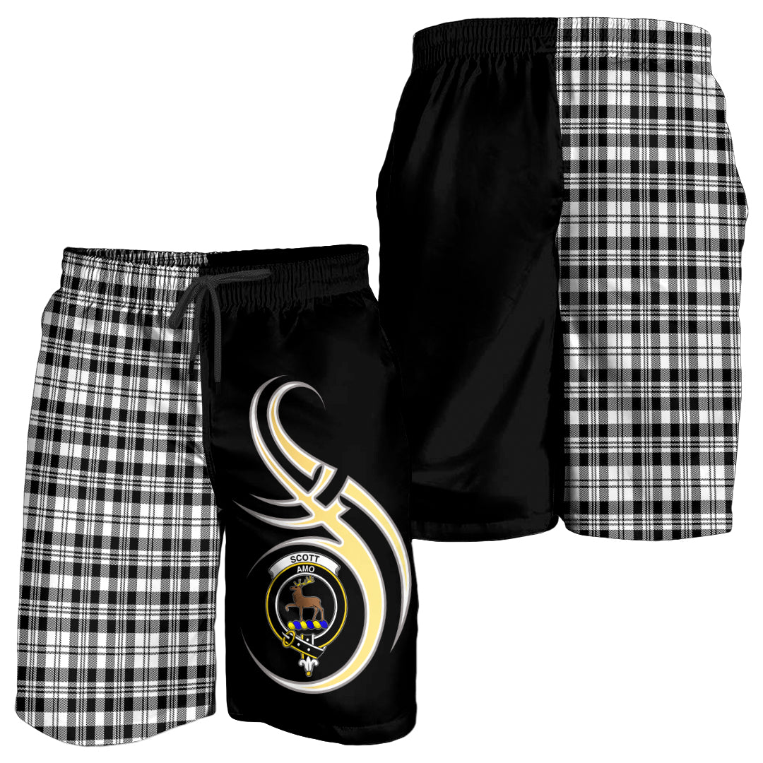 scottish-scott-black-white-clan-crest-believe-in-me-tartan-men-shorts