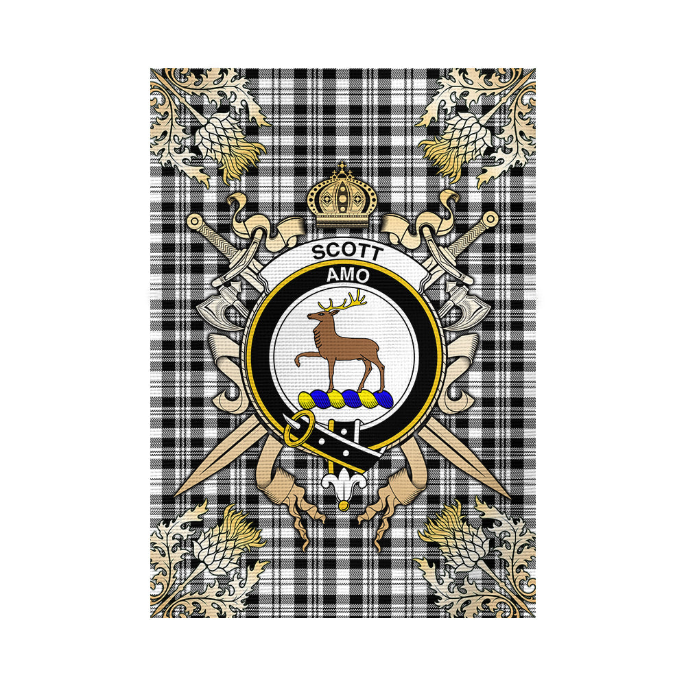 scottish-scott-black-white-clan-crest-gold-courage-sword-tartan-garden-flag