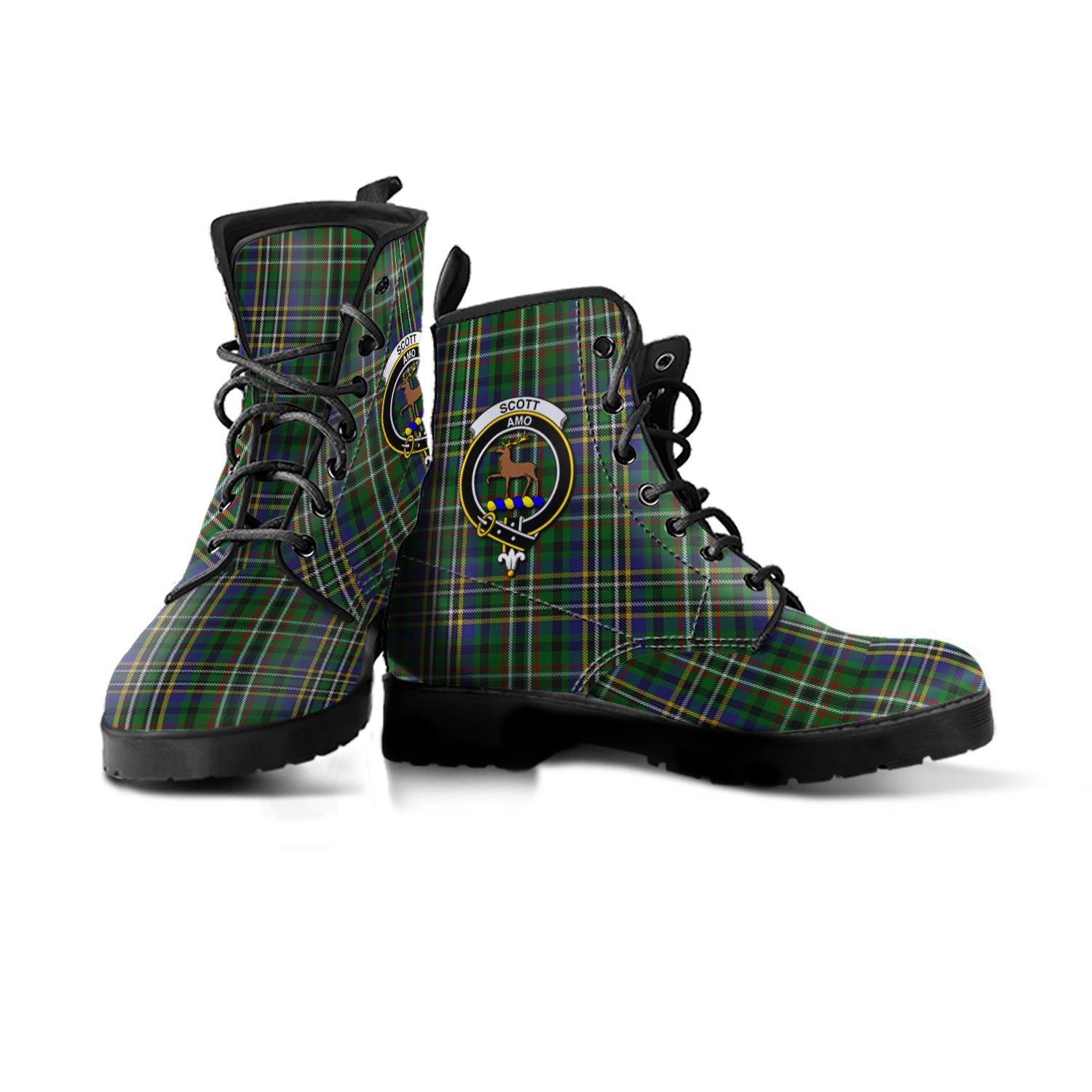 scottish-scott-green-clan-crest-tartan-leather-boots