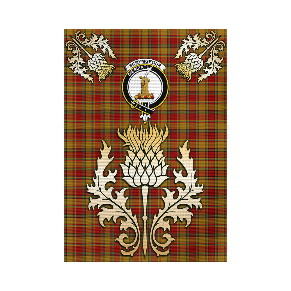 scottish-scrymgeour-clan-crest-gold-thistle-tartan-garden-flag