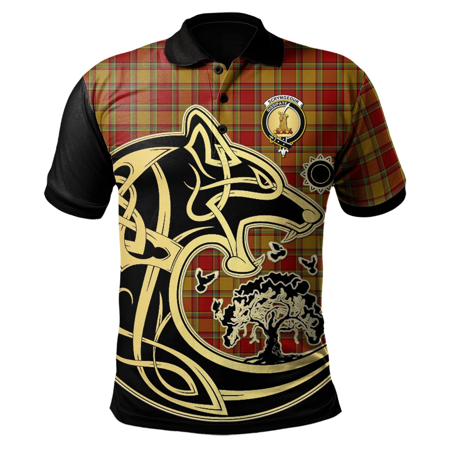 scottish-scrymgeour-clan-crest-tartan-celtic-wolf-style-polo-shirt