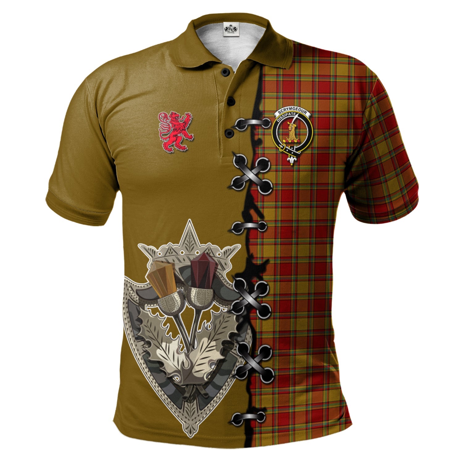scottish-scrymgeour-clan-crest-tartan-lion-rampant-and-celtic-thistle-polo-shirt