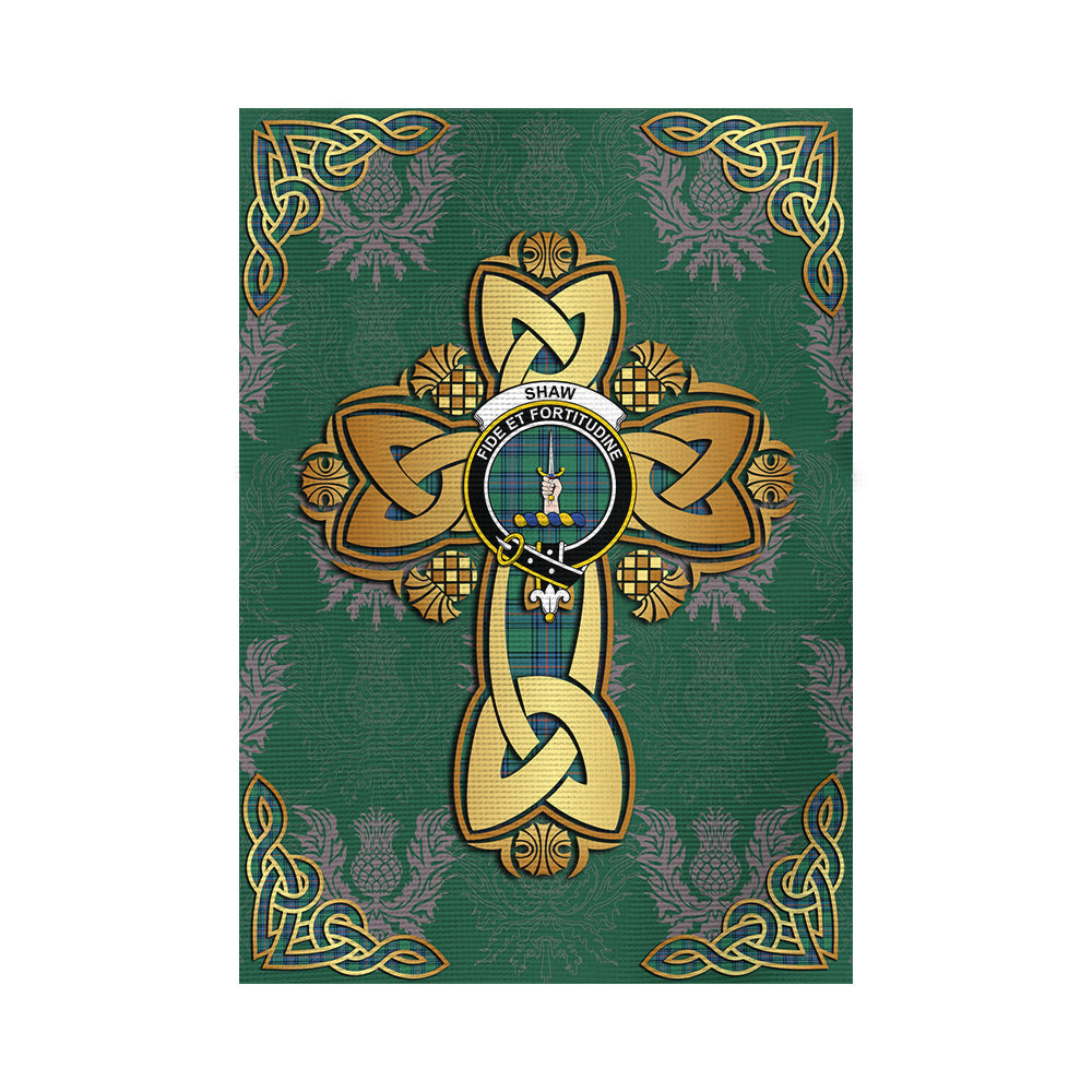 scottish-shaw-ancient-clan-crest-tartan-golden-celtic-thistle-garden-flag