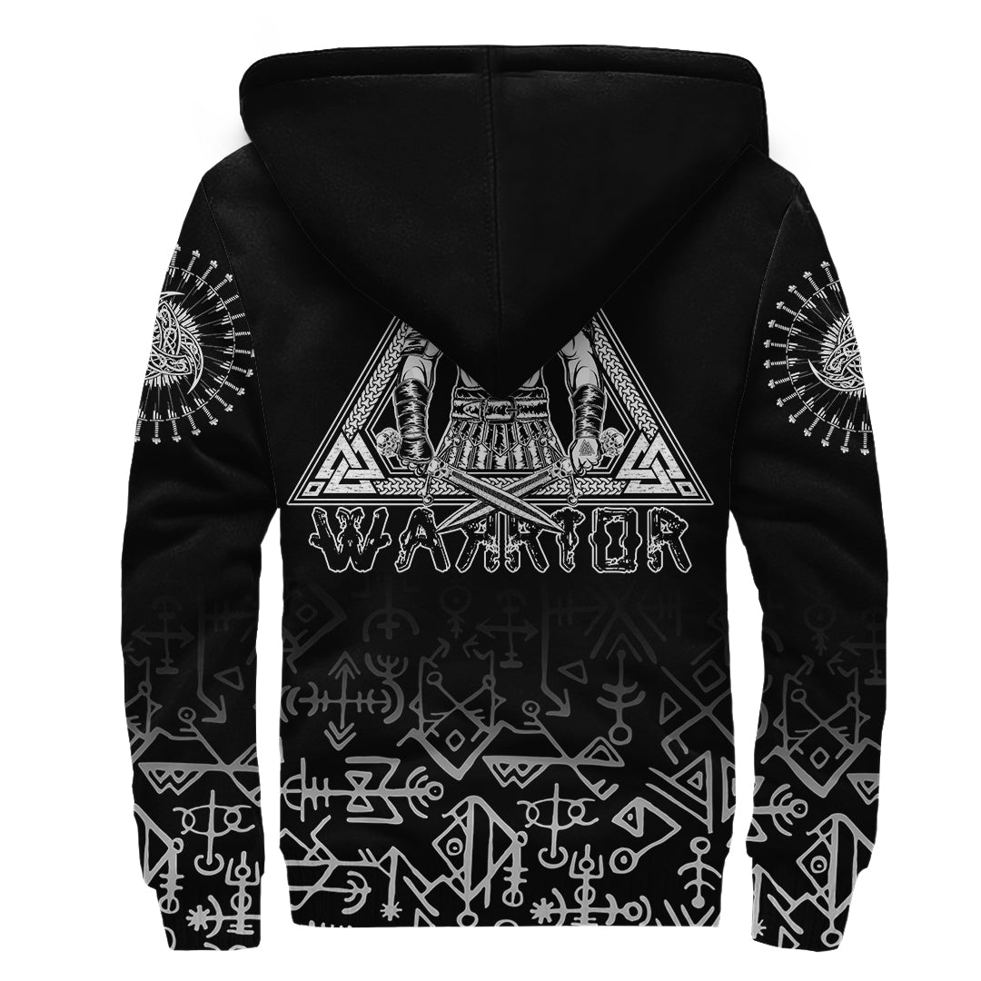 Custom Viking Warrior Sherpa Hoodie - Celtic Tree RLT12 - Wonder Print Shop